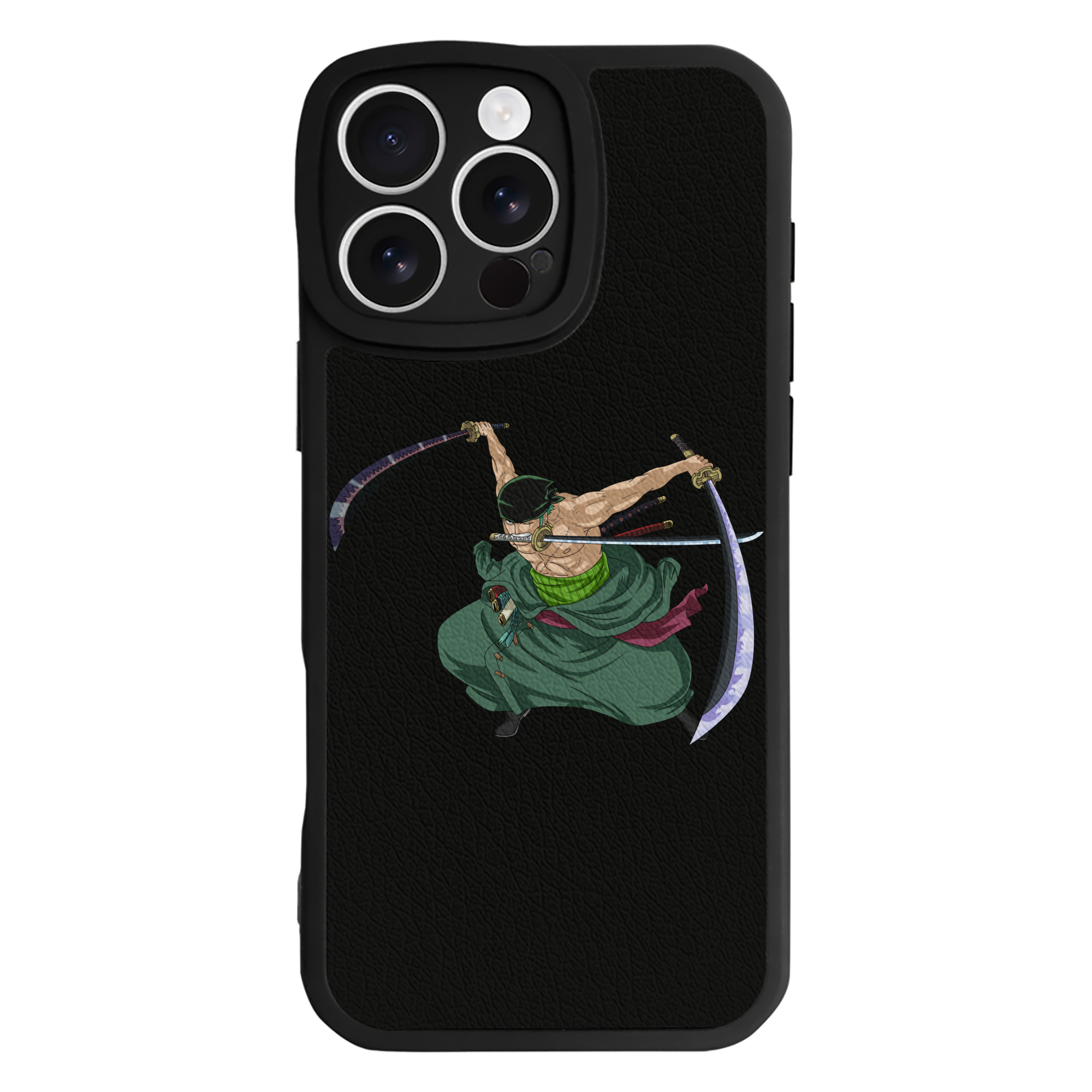 ワンピース ロロノア・ゾロ ONE PIECE Roronoa Zoro 【iPhone 16シリーズ対応】シリコンスマホケース（レザー調） 材質：シリコン